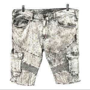 True Religion Light Gray Cargo Shorts